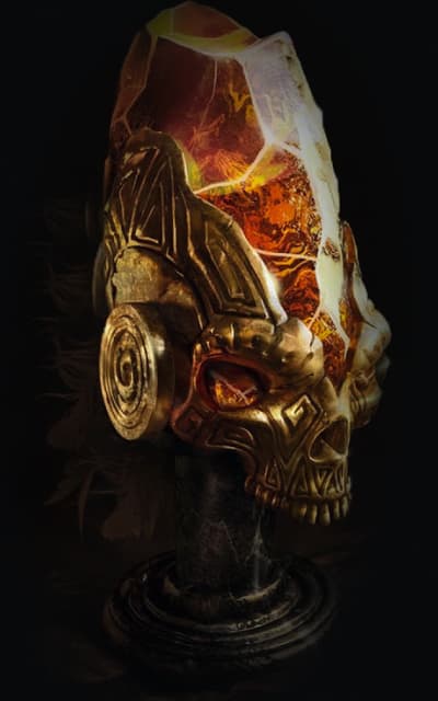 Amber skull